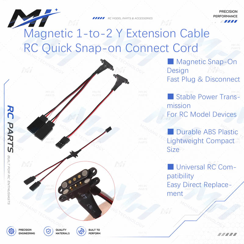 Rc Helicopter Remote Control - Magnetic 1-to-2 Y Extension Cable JR