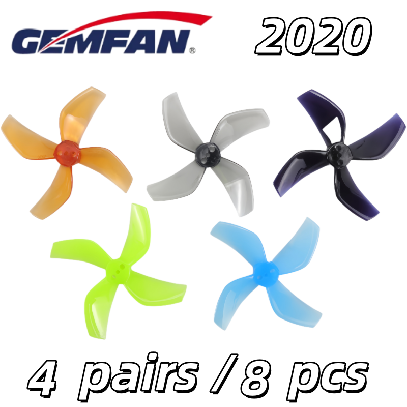 4Pairs 8Pcs GEMFAN D51 2020 2x - đánh giá và giá Rc Helicopter Blade