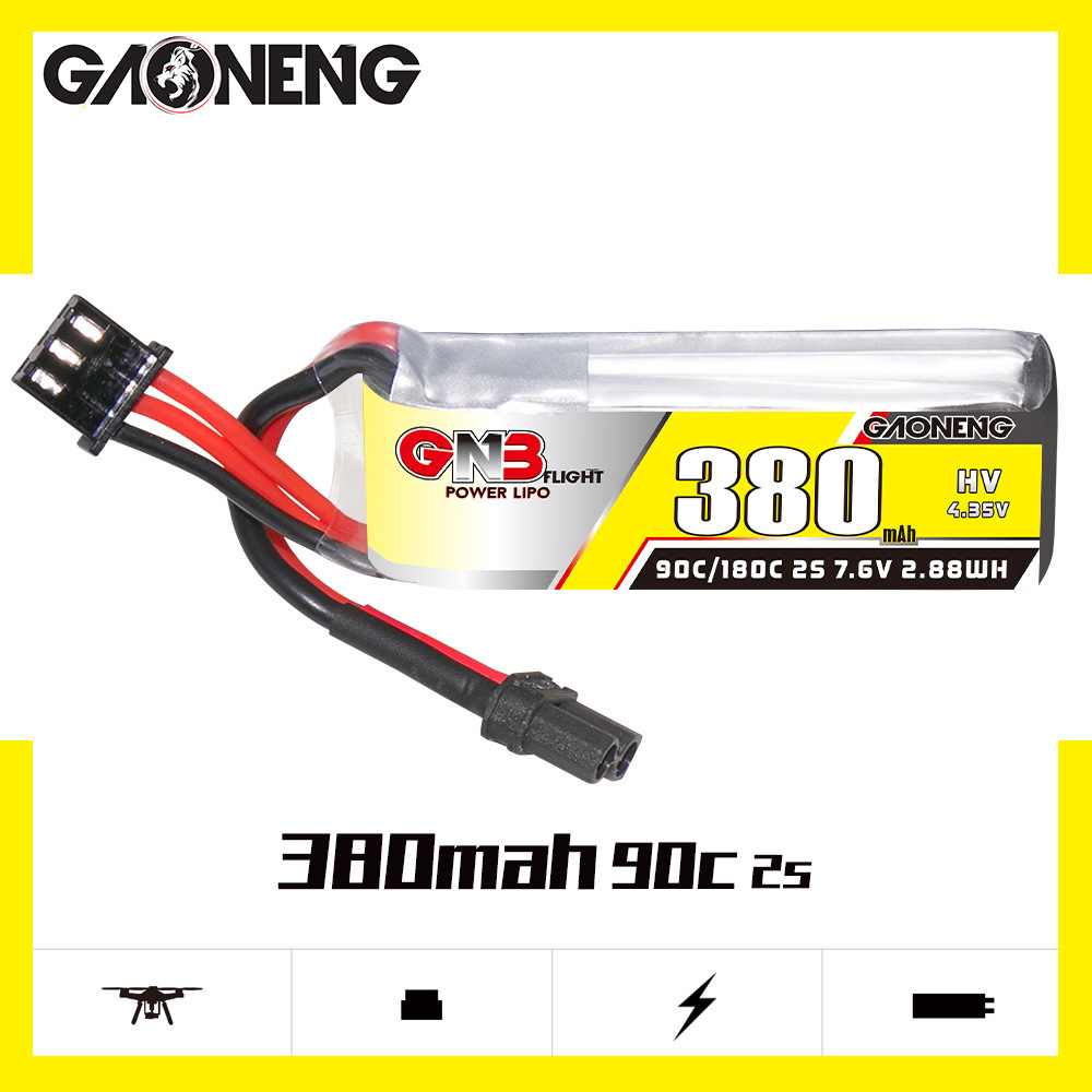 GNB 2S 7.6V 380mAh 90C/180C Li - đánh giá và giá Rc Helicopter Coaxial